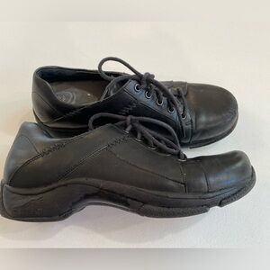 Dansko Black Shoes 41 Womens 10.5-11 Chunky Oxford lace up Business casual
